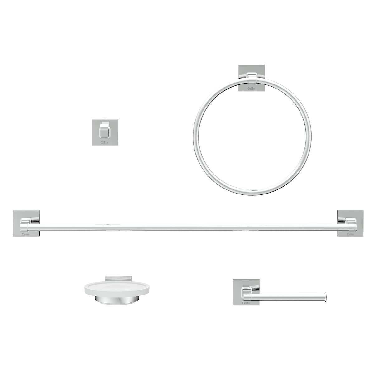 Kit de acessórios Cromado UP B5022CLCR0 Celite