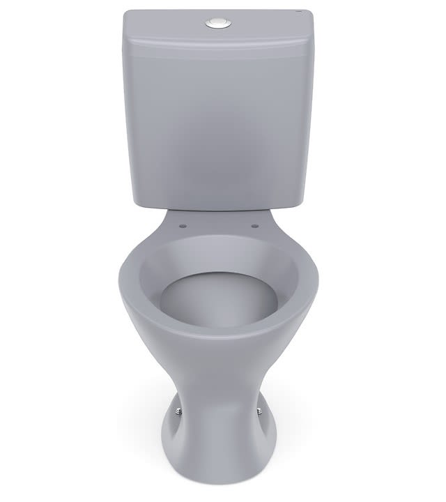 Bacia com caixa e assento Cinza Brilho SAVEIRO CE1027700032300 Celite
