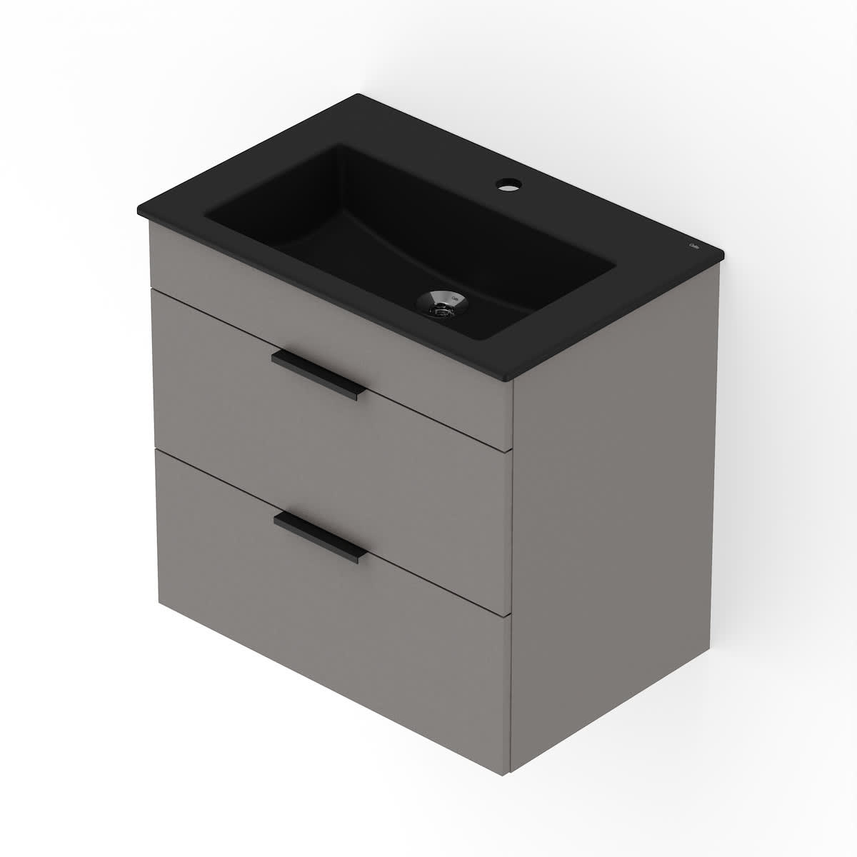 Gabinetes para banheiro Matte Black CUBE B60035M020 Celite
