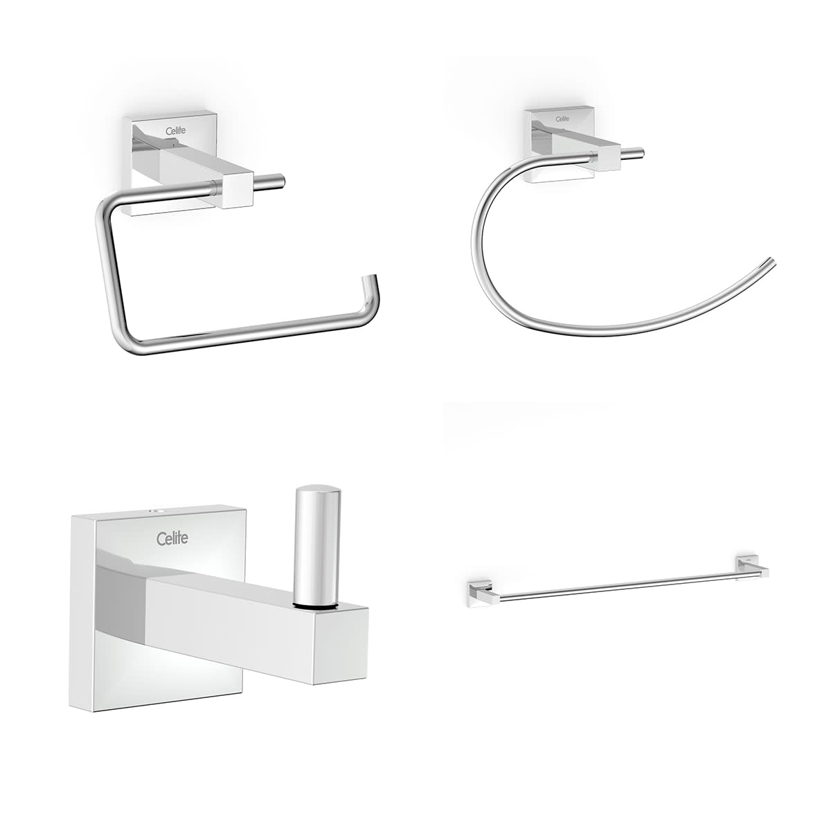 Kit de acessórios Cromado ELITE B5001E8CR0 Celite
