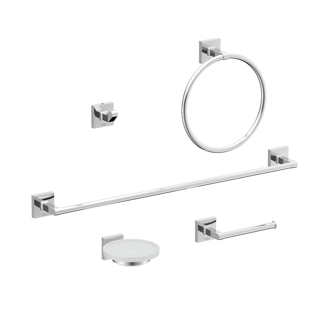 Kit de acessórios Cromado UP B5022CLCR0 Celite