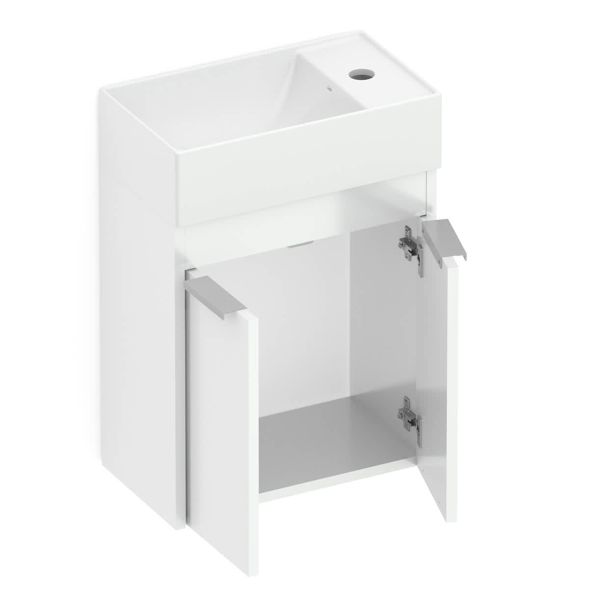 Gabinetes para banheiro Branco Brilho SAVEIRO B60002M260 Celite