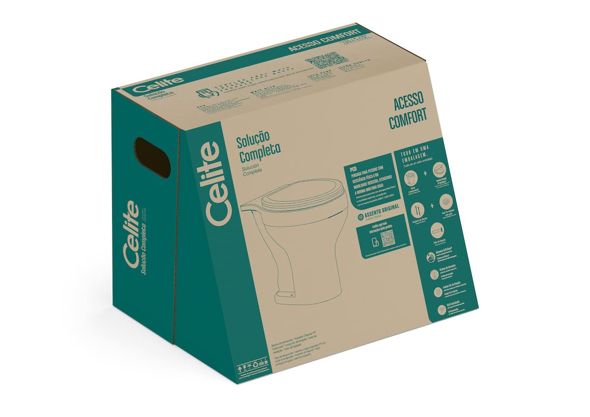 Kits de bacia convencional, assento e itens de instalação Branco Brilho ACESSO COMFORT 1317270011300 Celite